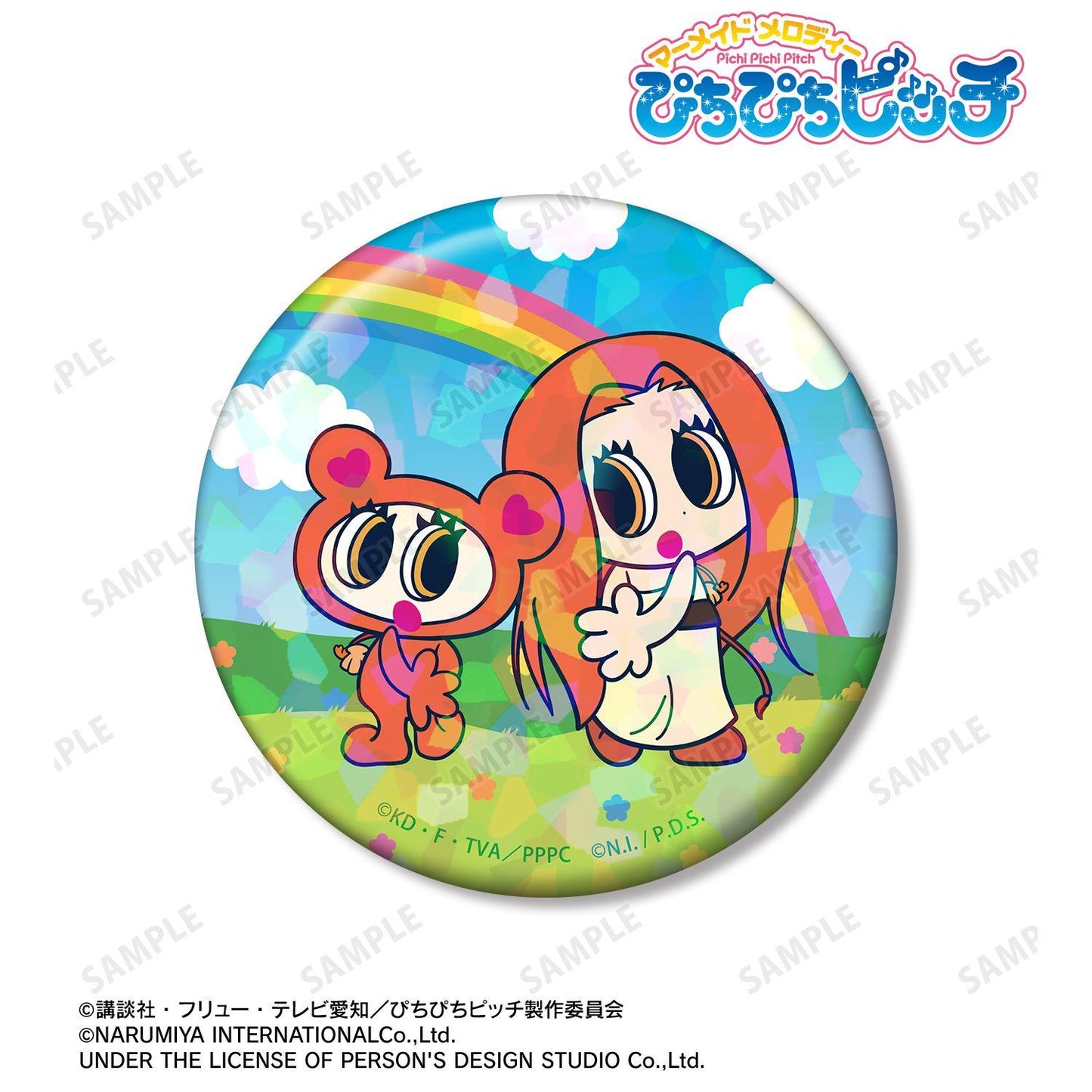 《人魚的旋律》 ANGEL BLUE合作系列 沙羅&ナカムラくん 全息徽章 75mm款