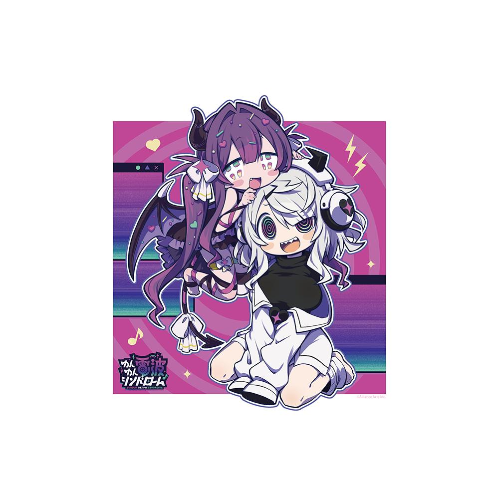ゆんゆん電波シンドローム(YunYun電波症候群) 系列 M號 Qちゃん&ゆんゆん 釋出繪製圖案 T恤