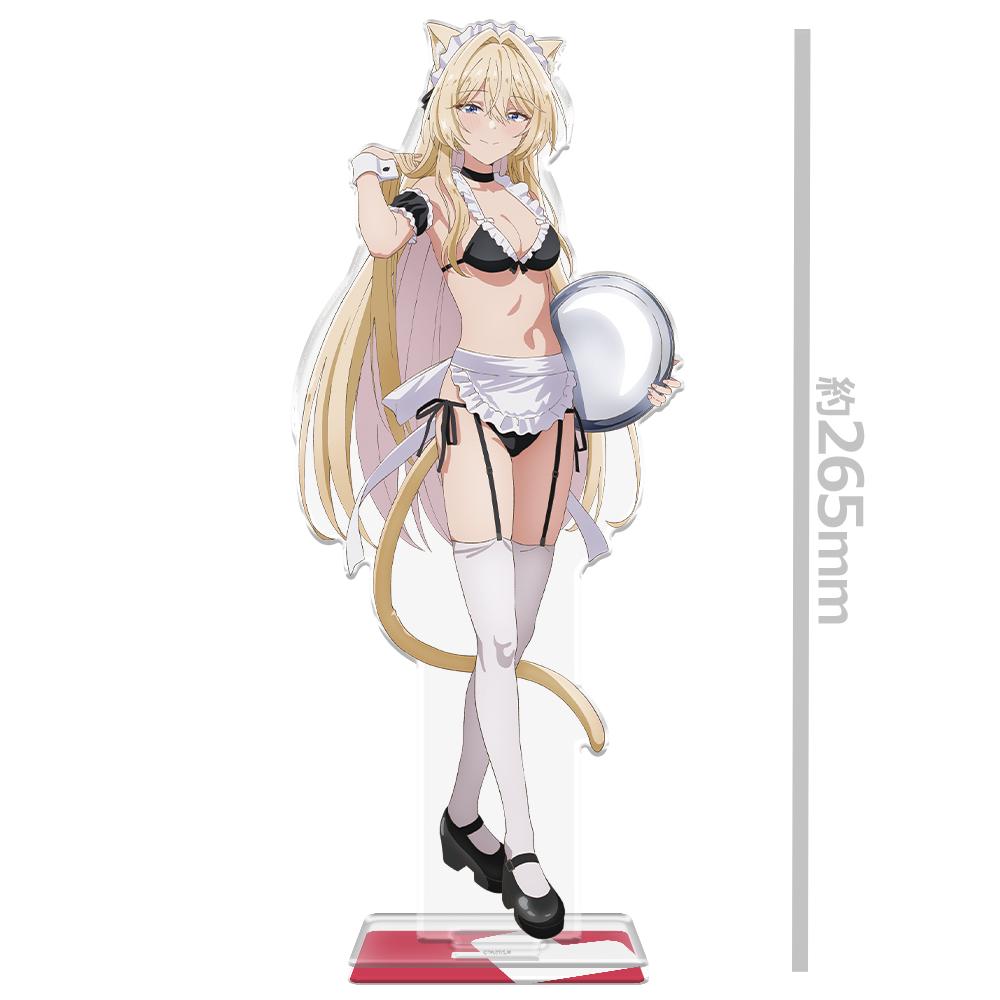 わたしが戀人になれるわけないじゃん、ムリムリ!(※ムリじゃなかった!?)(我怎麼可能成為你的戀人,不可能不可能!(※不是不可能!?)) 王塚真唯 大號亞克力角色立牌 貓耳水著メイドver. 新繪款