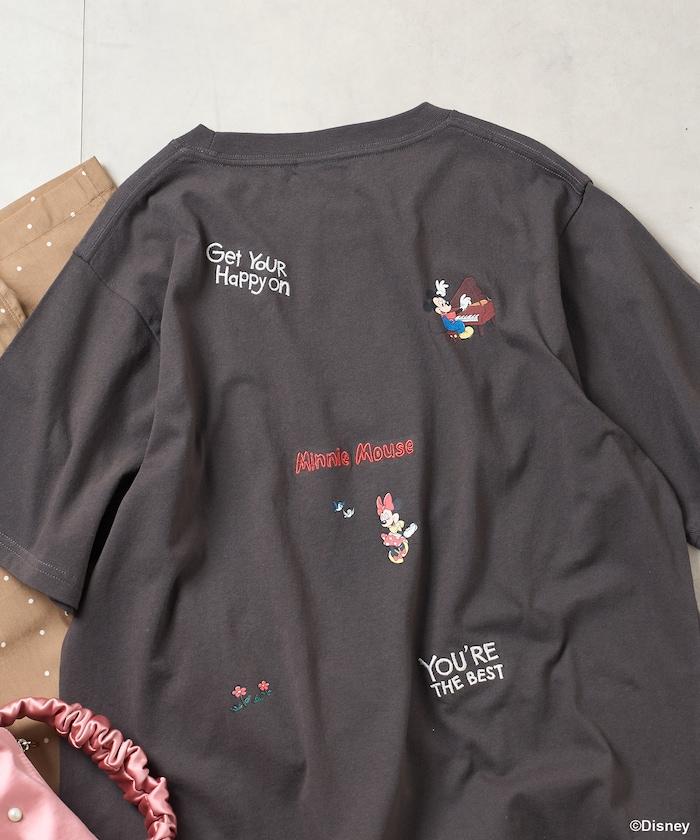 MICKEY MOUSE(米老鼠) 復古滿版刺繡T恤