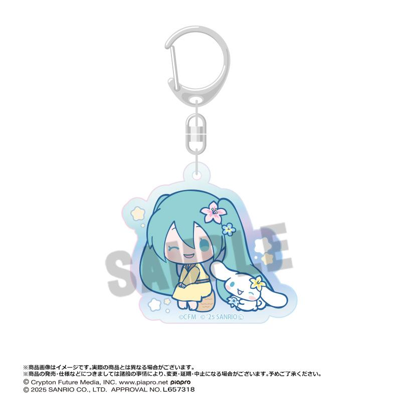 《初音未來》×シナモロール(大耳狗) 極光亞克力鑰匙扣 C款