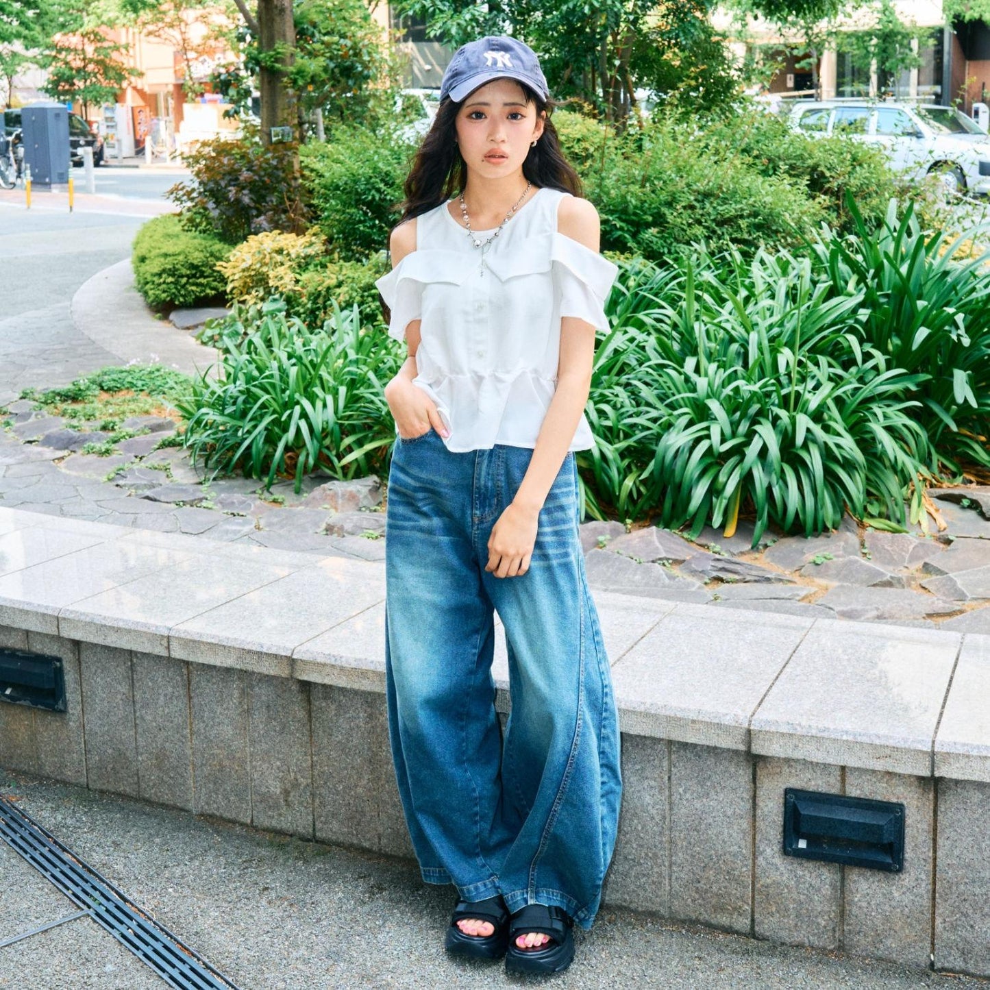 【LTXC/接触冷感】バルーンデニムパンツ