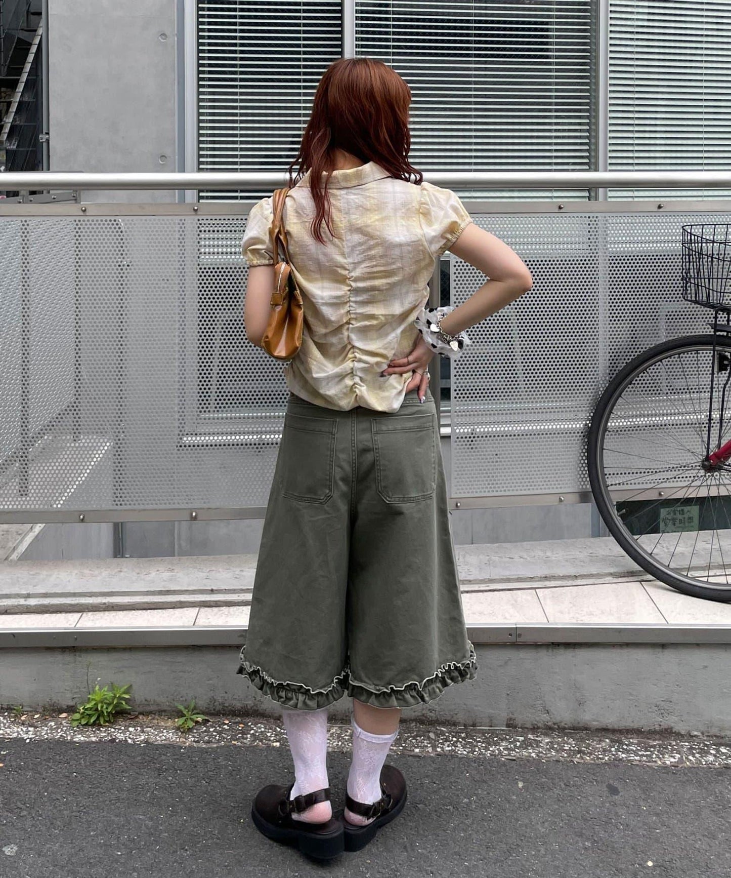 チェックシャーリングコンパクトシャツ