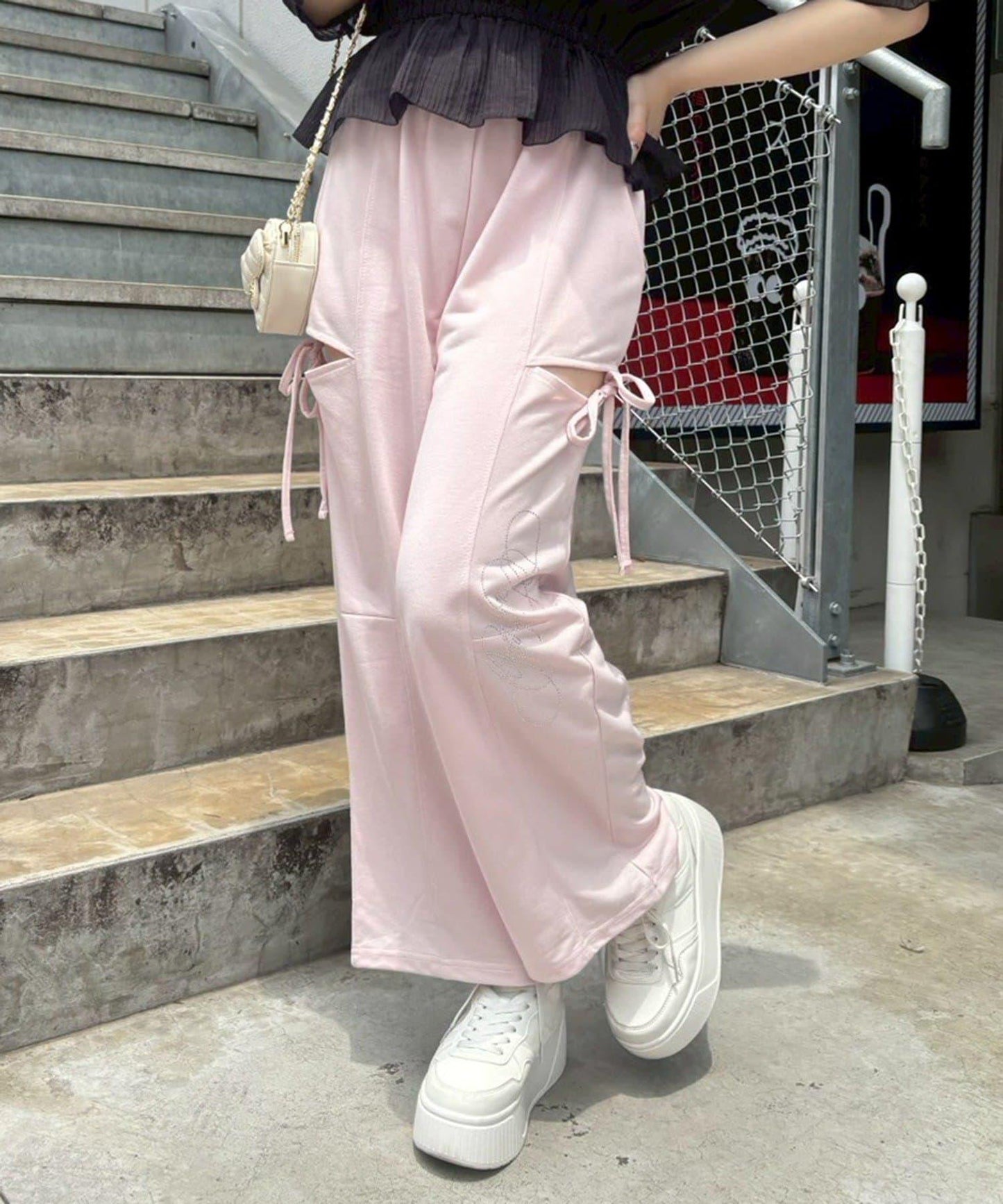 【continuer】閃光開叉長褲