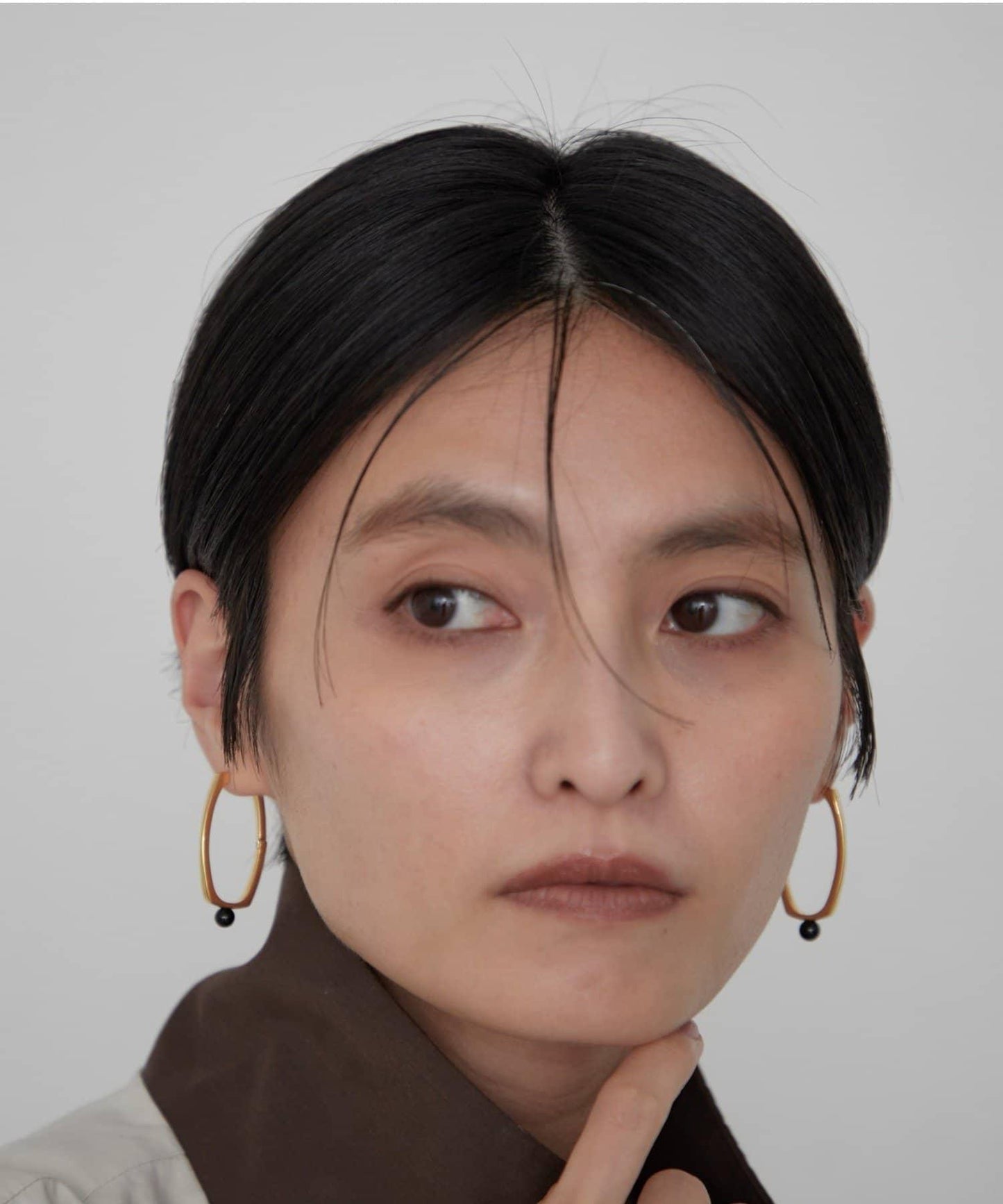 GALENA 黑色水鑽耳釘