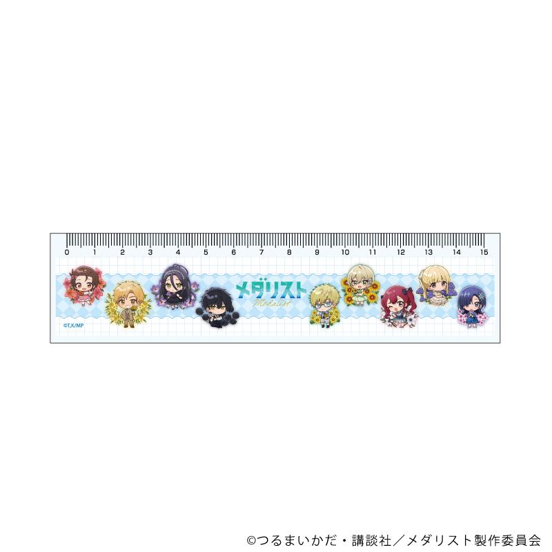 メダリスト_定規15cm01/誕生花ver.(ミニキャライラスト)