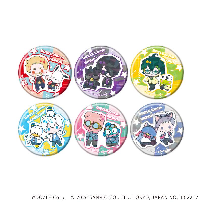 ドズル社×はぴだんぶい_ホログラム缶バッジ(57mm)02/コンプリートセット(全6種)(コラボイラスト)【コンプリートセット/6個入り】