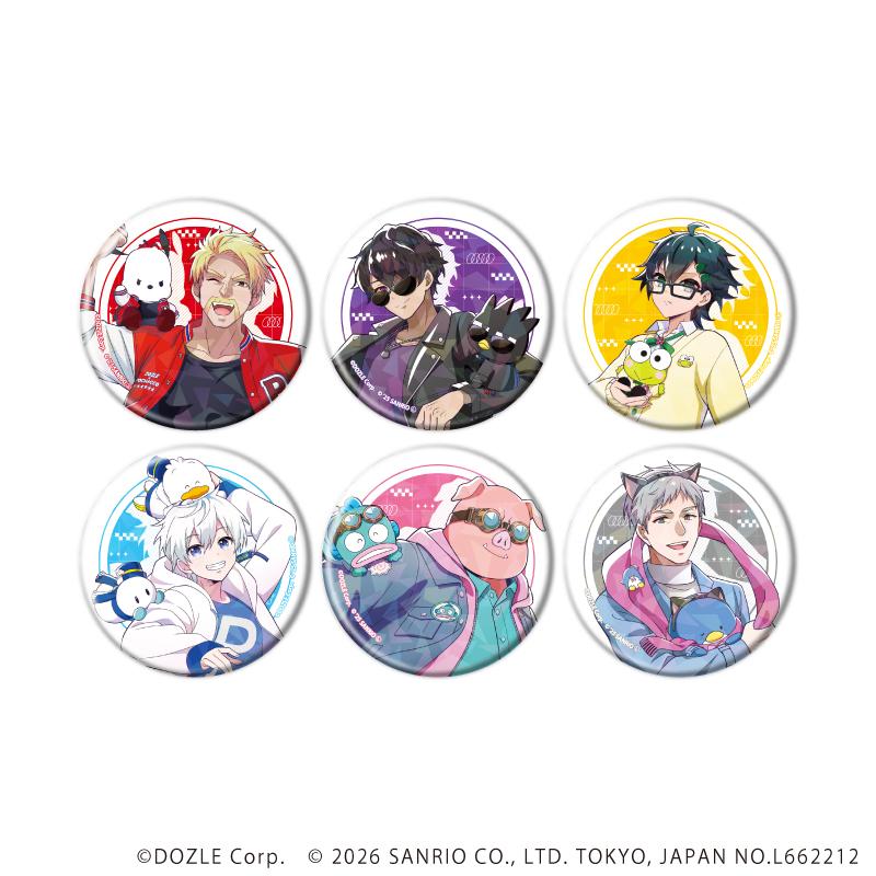 ドズル社×はぴだんぶい_ホログラム缶バッジ(57mm)01/コンプリートセット(全6種)(コラボイラスト)【コンプリートセット/6個入り】