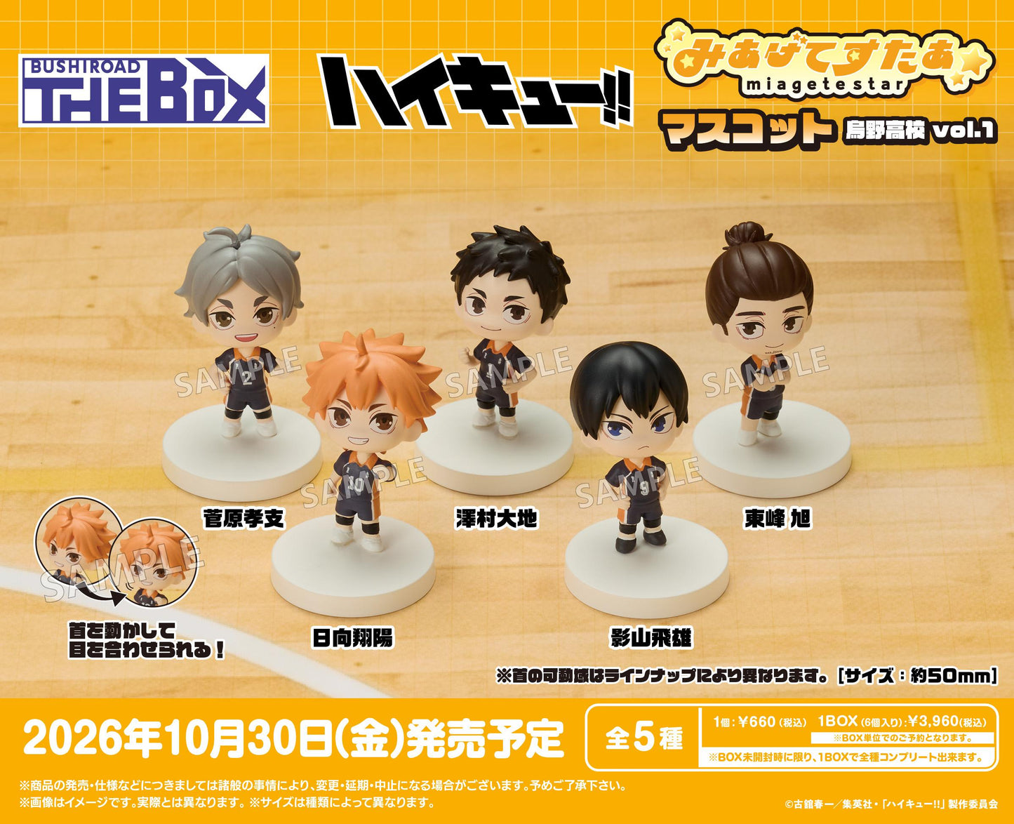 排球少年 BUSHIROAD THE BOX 仰望星空系列 烏野高校vol.1 盒裝6個入