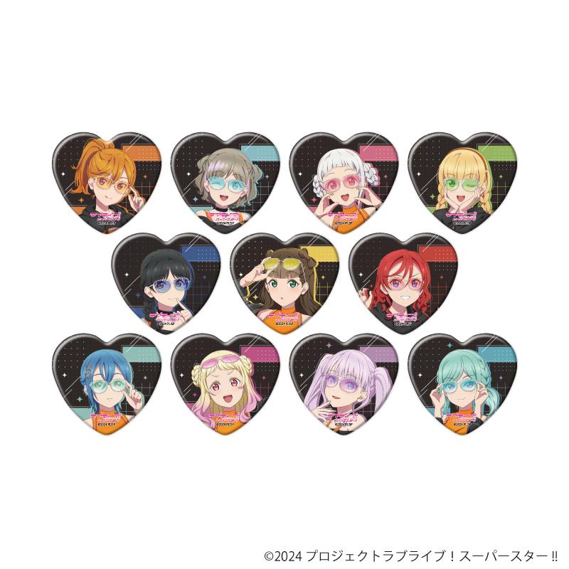 ラブライブ!スーパースター!!_ハート型缶バッジ09/ロックテイストver. コンプリートセット(全11種)(描き下ろしイラスト)【コンプリートセット/11個入り】
