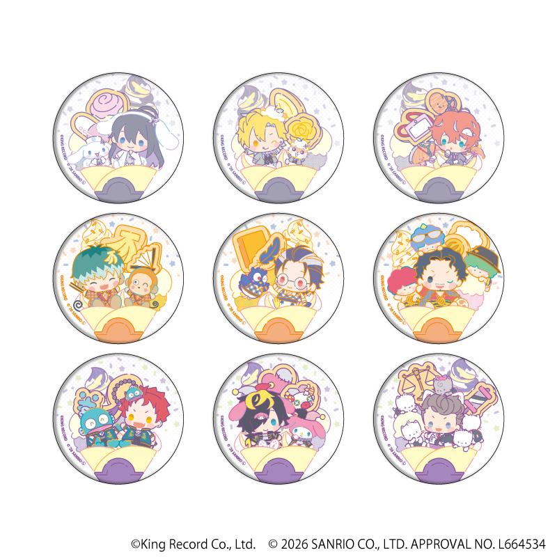 ヒプノシスマイク SANRIO NAKAYOKU EDIT_缶バッジ04/コンプリートセット(全9種)(コラボイラスト)【コンプリートセット/9個入り】