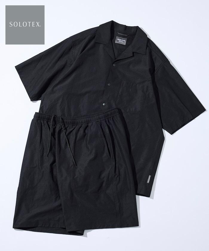 SOLOTEX(R) 面料 開領短袖襯衫休閒短褲 旅行套裝