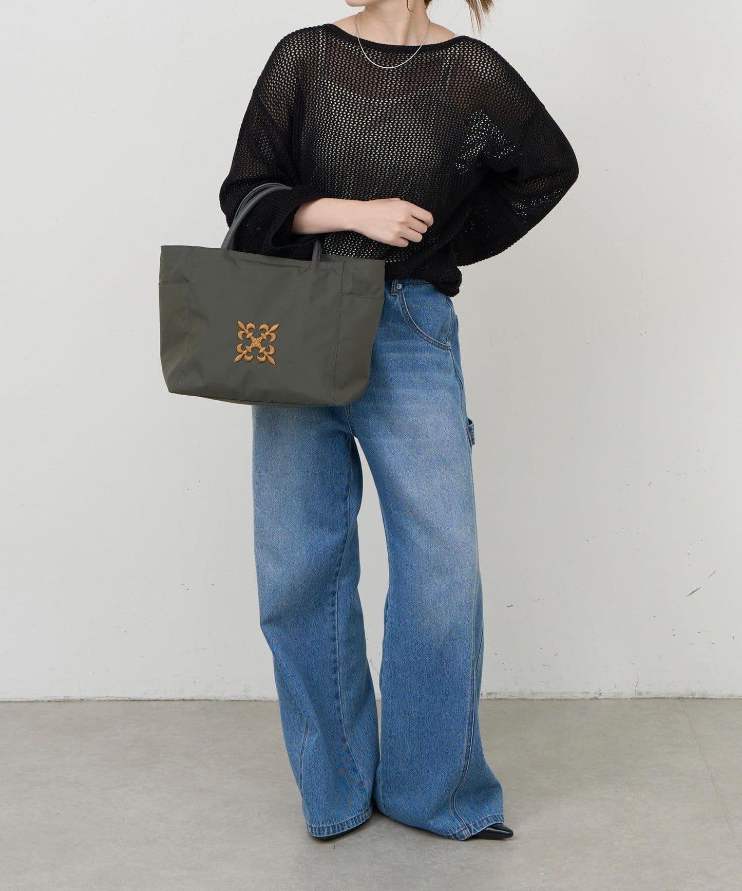 Monogram刺繡 CORDURA尼龍托特包