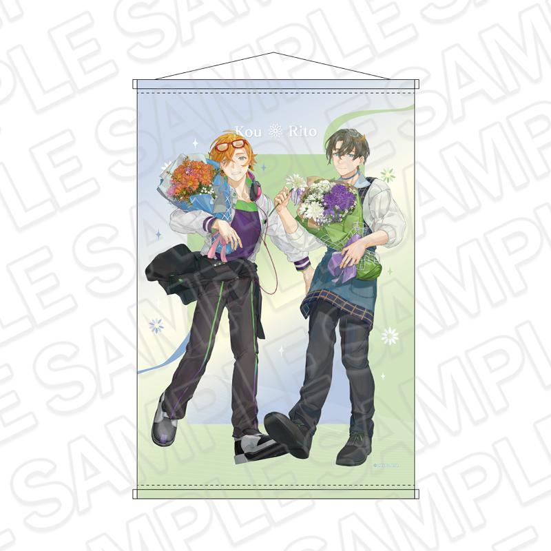 AHSキャラクターズ B2掛畫 水奈瀬コウ&水奈瀬リト flower ver.