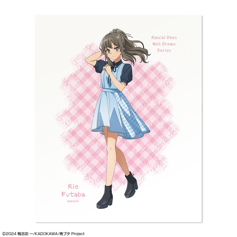 青春ブタ野郎シリーズ(青春豬頭少年系列) 雙葉理央 帆布畫 設計03(雙葉理央/夏季格紋ver.) 【新繪】