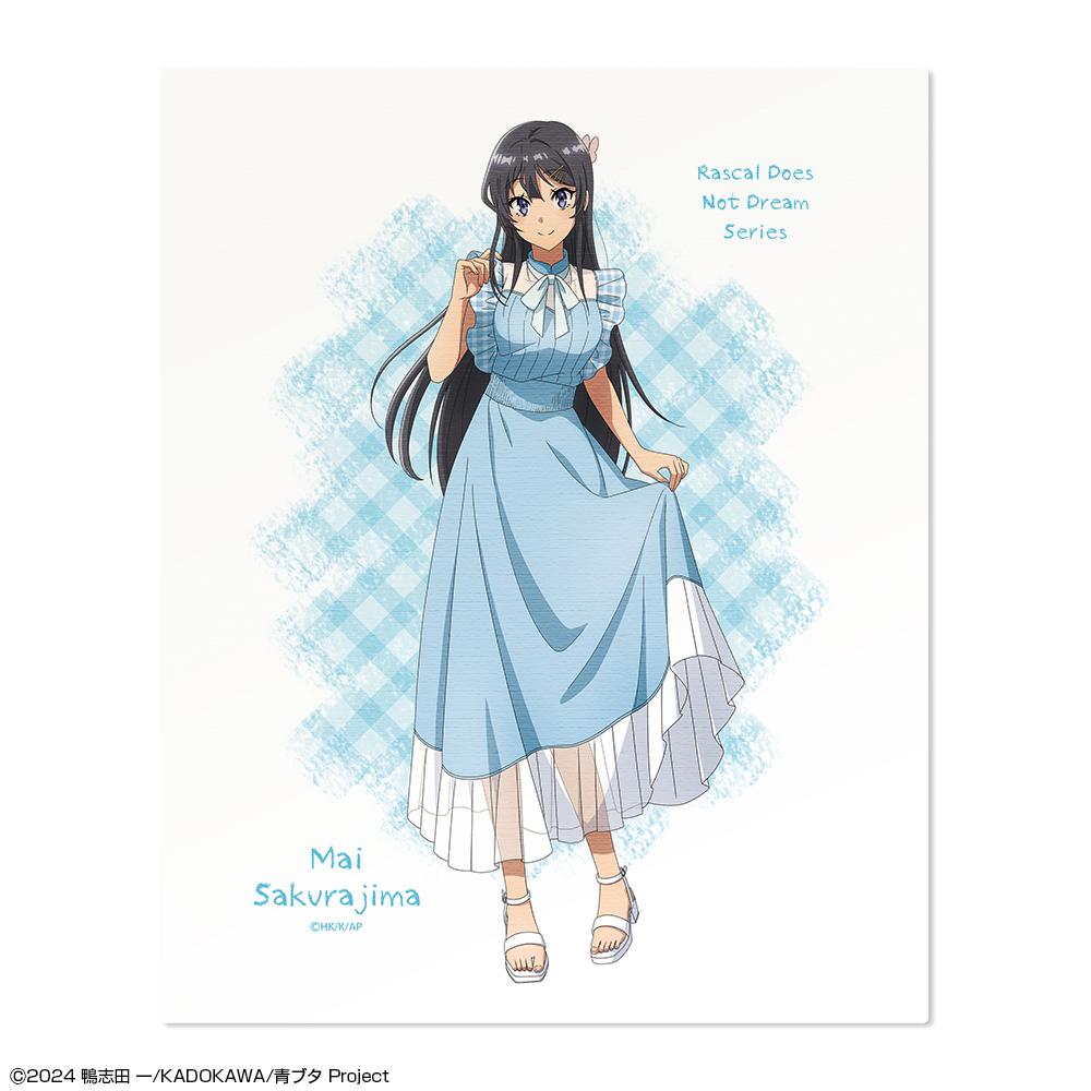 青春ブタ野郎シリーズ(青春豬頭少年系列) 帆布畫 設計01(櫻島麻衣/夏季格紋ver.)【新繪】