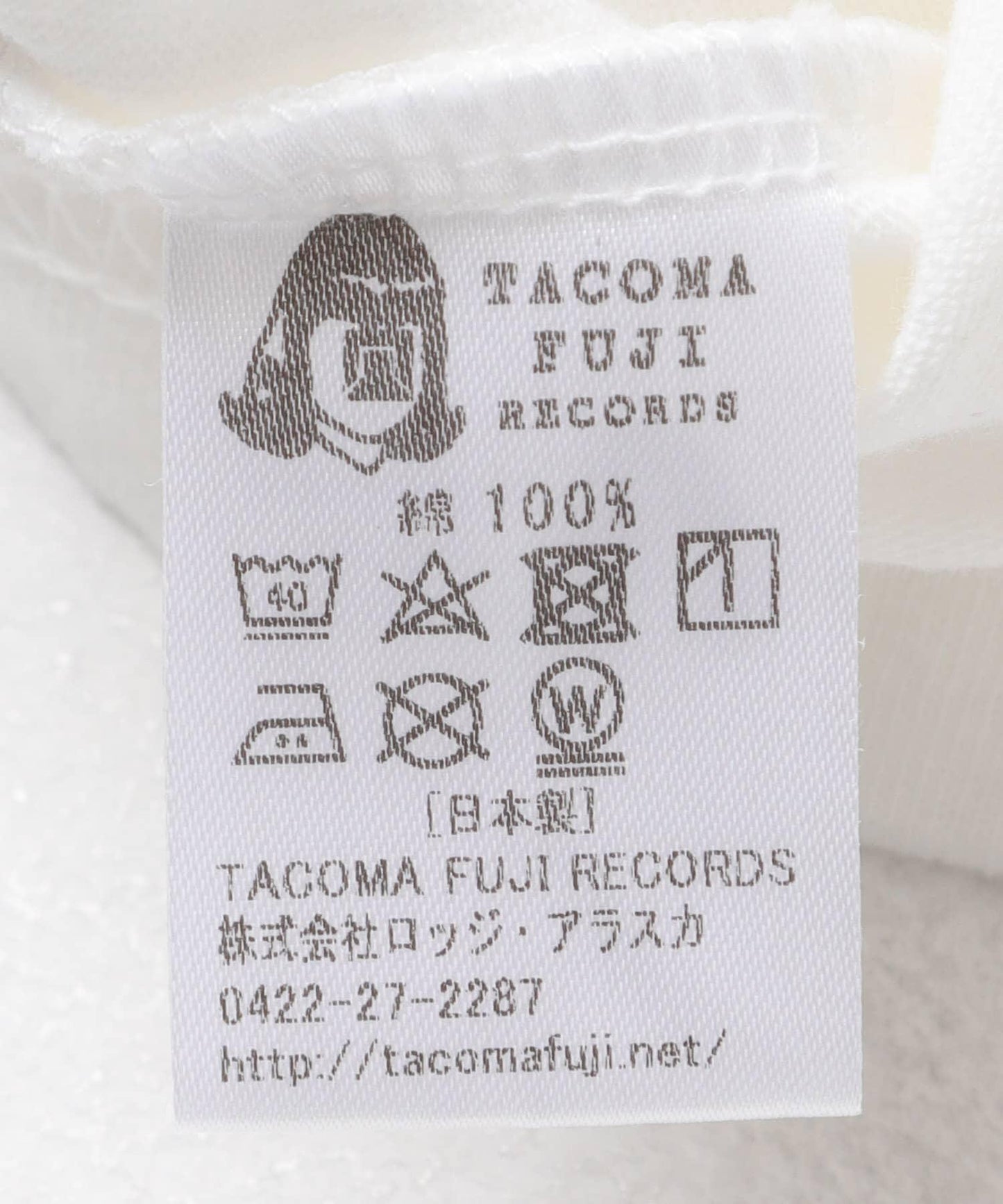 TACOMA FUJI RECORDS TACOMA OF NOISE T恤