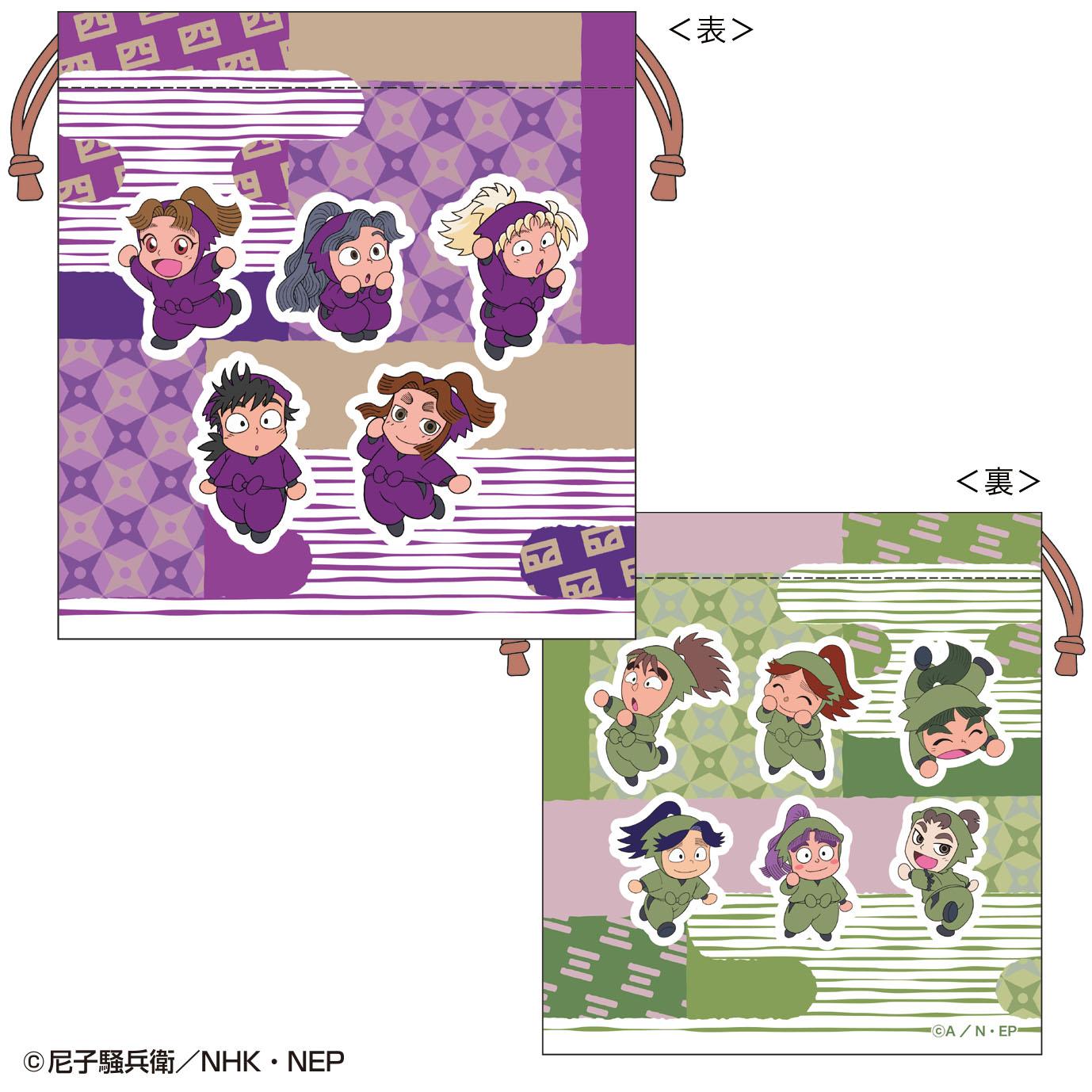 忍者亂太郎(忍者亂太郎) 三年生・四年生 束口袋