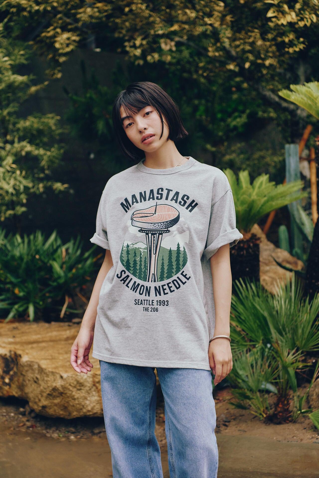 MANASTASH/マナスタッシュ/SALMON NEEDLE TEE EC限定商品