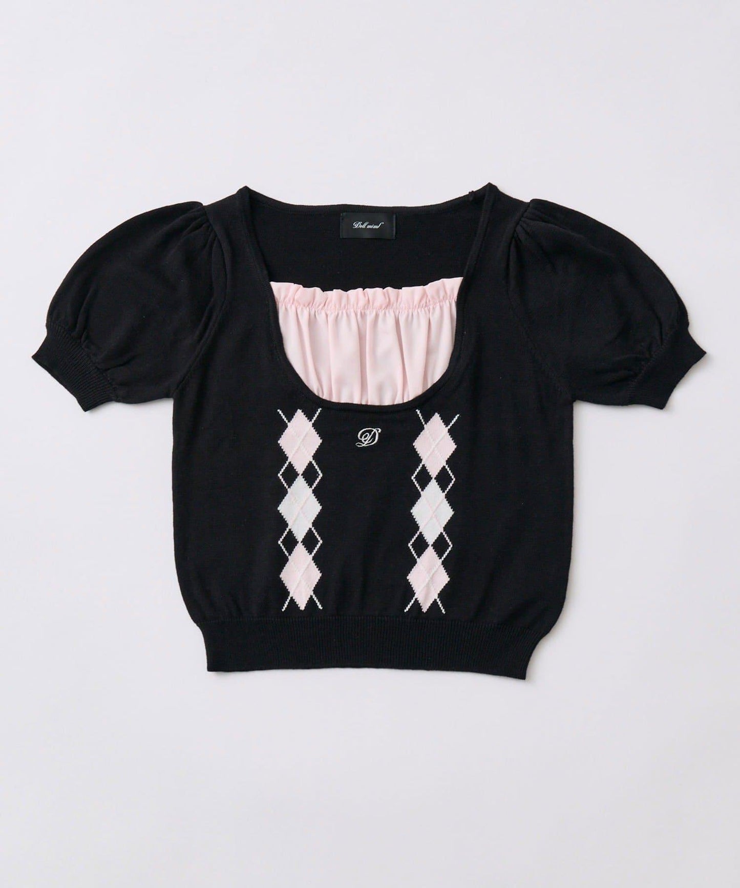 miko argyle knit tops