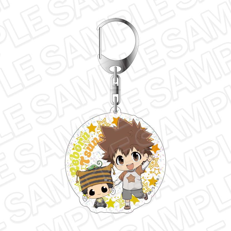 家庭教師HITMAN REBORN! 閃粉鑰匙扣 Reborn&沢田綱吉 STAR ver.