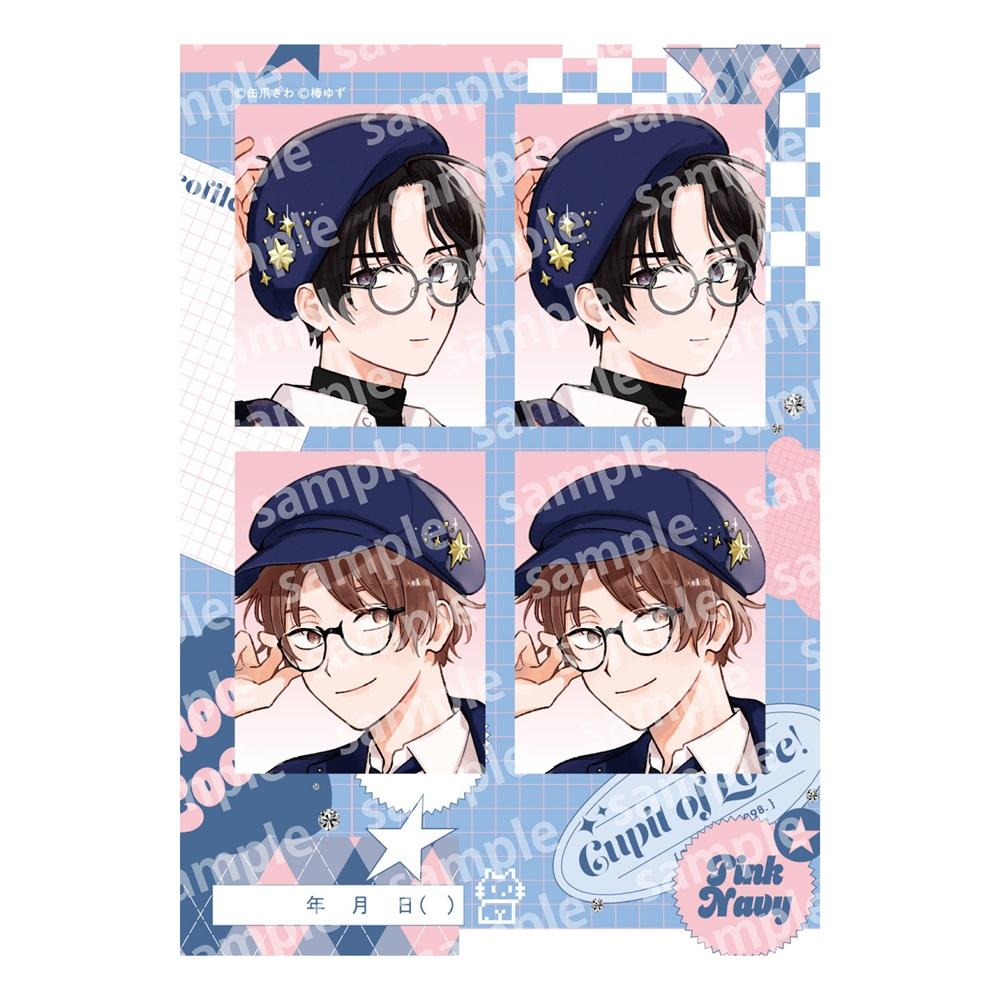 《歡迎光臨自助洗衣店》 プリントフォト風シール PINK/NAVY TRAD. CLUB ver.