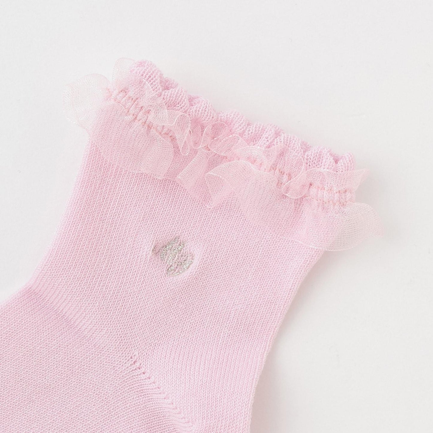 フリルロゴ刺繍襪子【日本製】