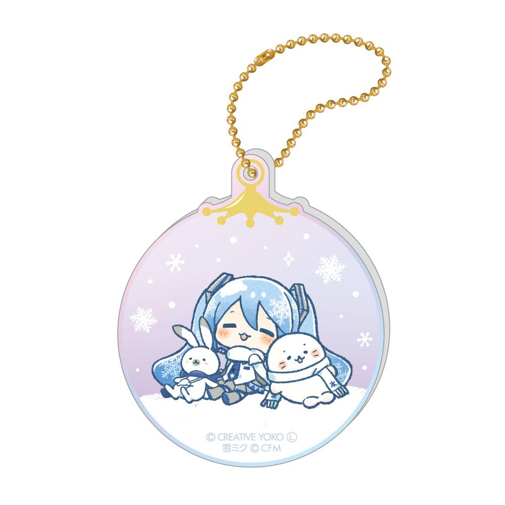 しろたん×雪ミク_オーロラアクリルキーホルダー ちびキャラver. 【B】