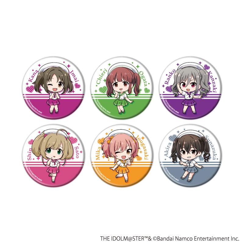 アイドルマスター シンデレラガールズ(偶像大師 灰姑娘女孩) 徽章25/水手服ver. 完整套裝(全6種)(迷你角色插畫)