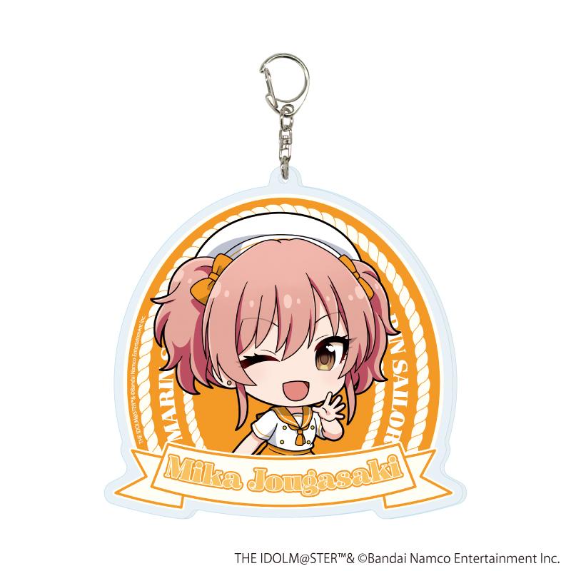 アイドルマスター シンデレラガールズ(偶像大師 灰姑娘女孩) 城ヶ崎美嘉 大亞克力鑰匙扣28 海軍水手ver.(迷你角色插畫)