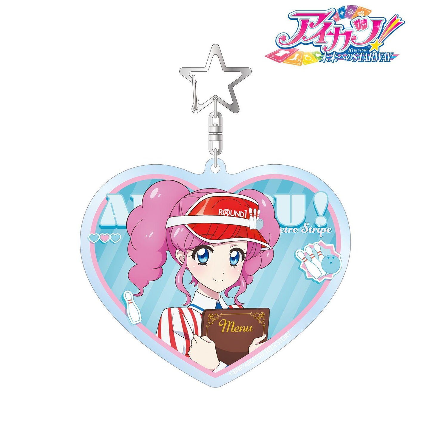 アイカツ! 10th STORY ~未來へのSTARWAY~ 天羽まどか 復古條紋ver. BIG亞克力鑰匙扣