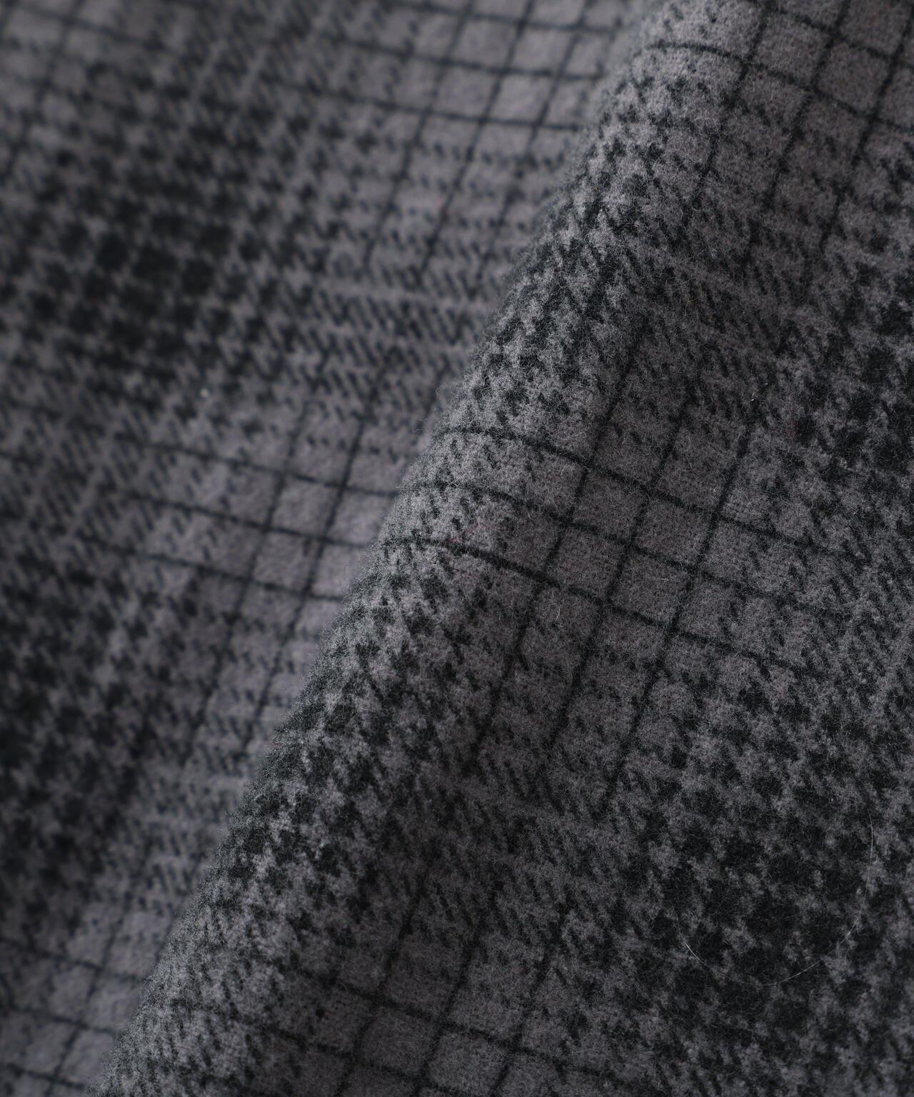 PRINT OMBRE CHECK FLANNEL SHIRT 印花漸變格紋法蘭絨襯衫