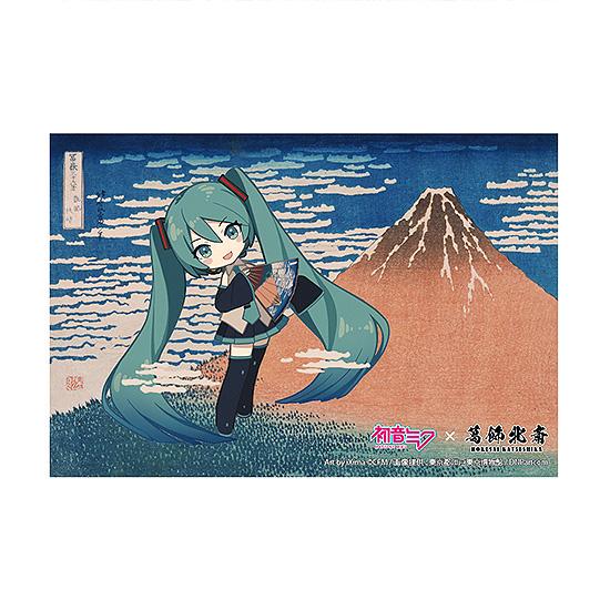 葛飾北斎×《初音未來》iXima 明信片 凱風快晴 迷你角色