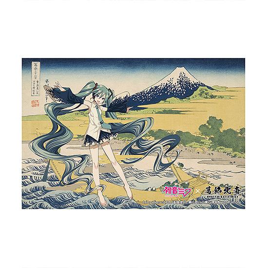 葛飾北斎×《初音未來》iXima 明信片 東海道江尻田子の浦略啚