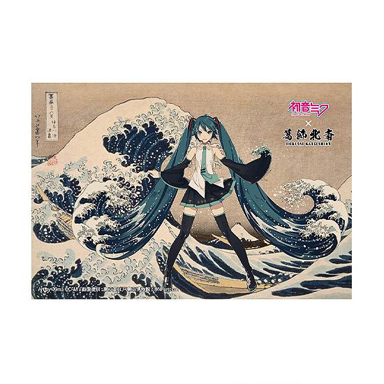葛飾北斎×《初音未來》iXima 明信片 神奈川衝浪裡