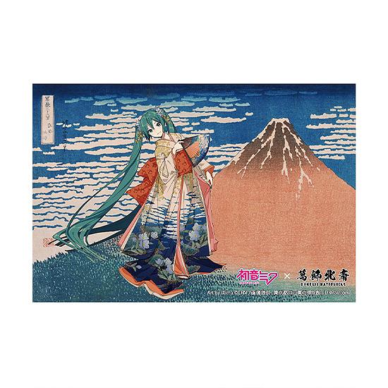 葛飾北斎×《初音未來》iXima 明信片 凱風快晴