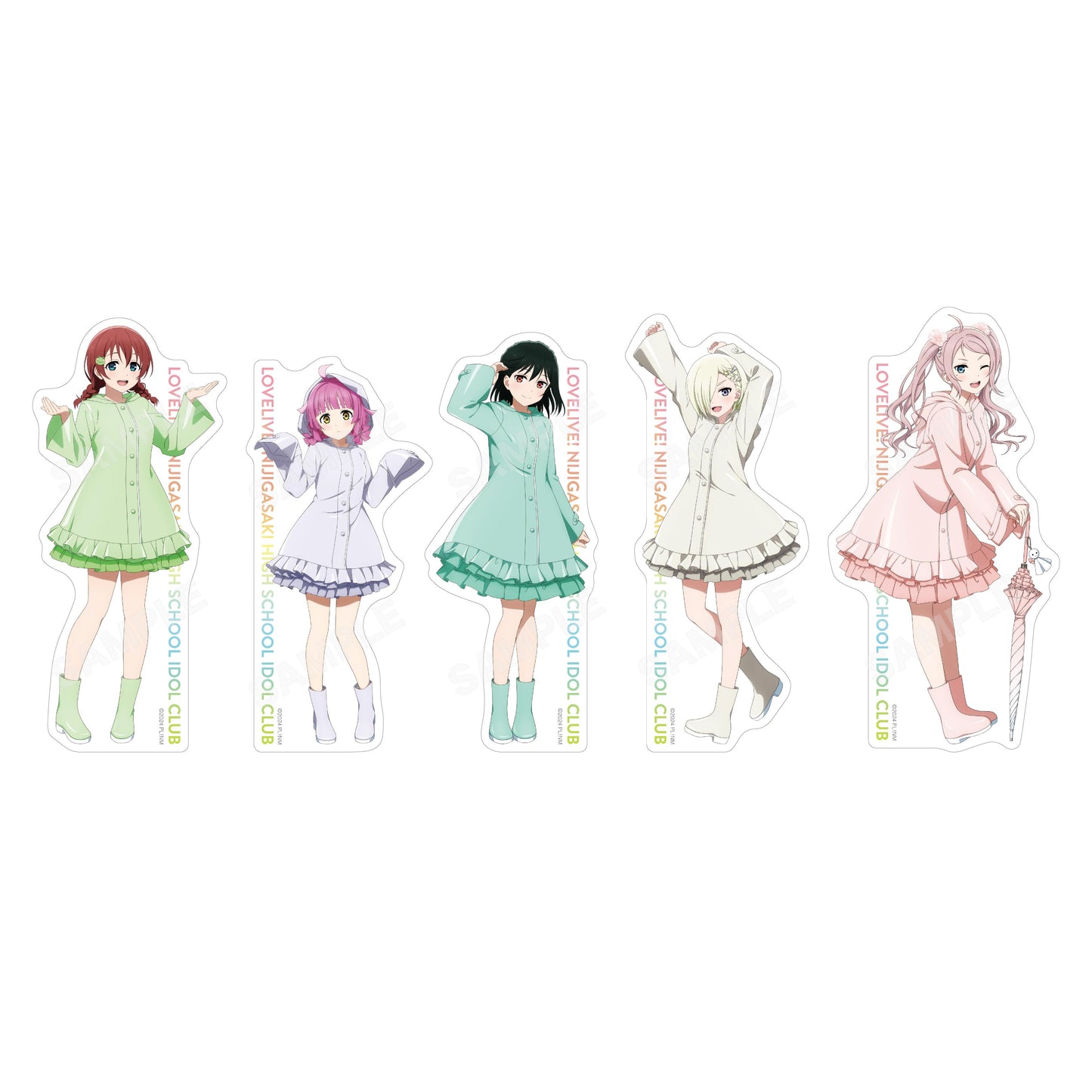 ラブライブ!虹ヶ咲學園スクールアイドル同好會(LoveLive!虹咲學園學園偶像同好會) 雨衣ver. 貼紙 【整套BOX/13個裝】