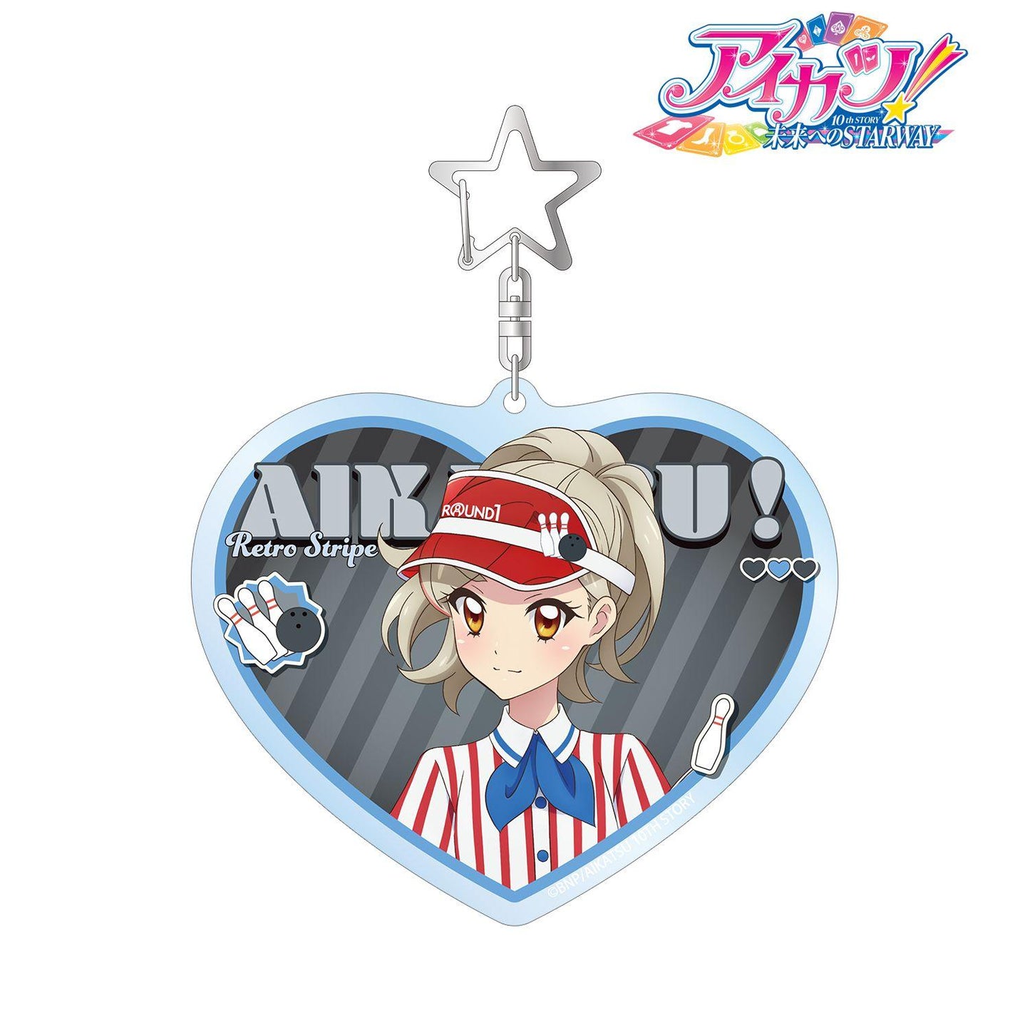 アイカツ! 10th STORY ~未來へのSTARWAY~ 描き下ろし 黒沢凜 復古條紋ver. BIG亞克力鑰匙扣