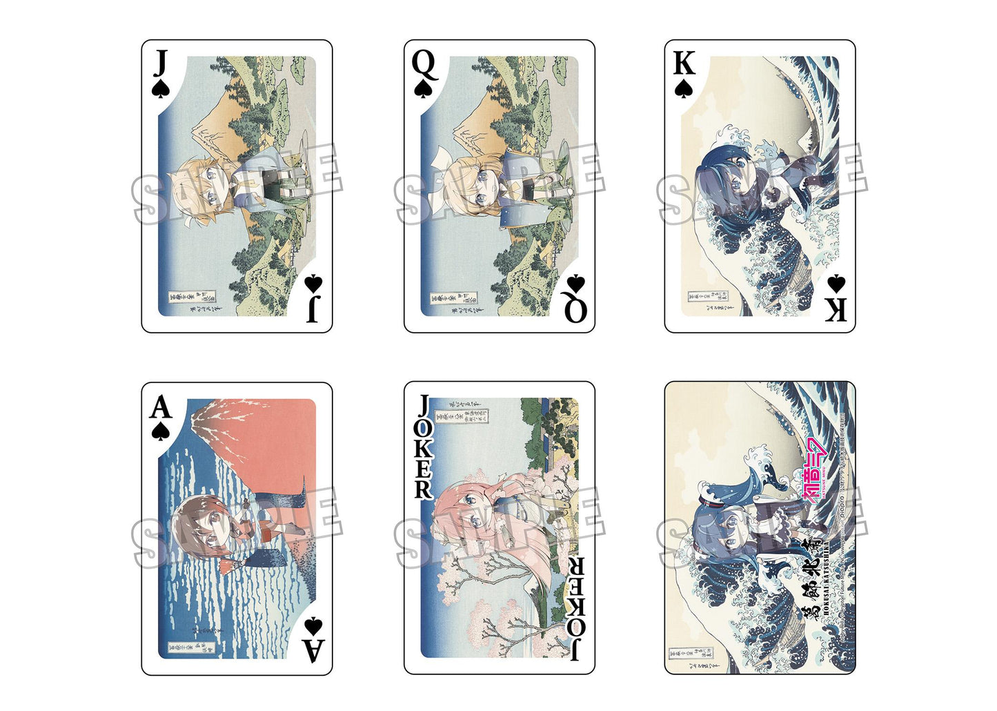 葛飾北斎×《初音未來》 Rella 撲克牌 迷你角色款