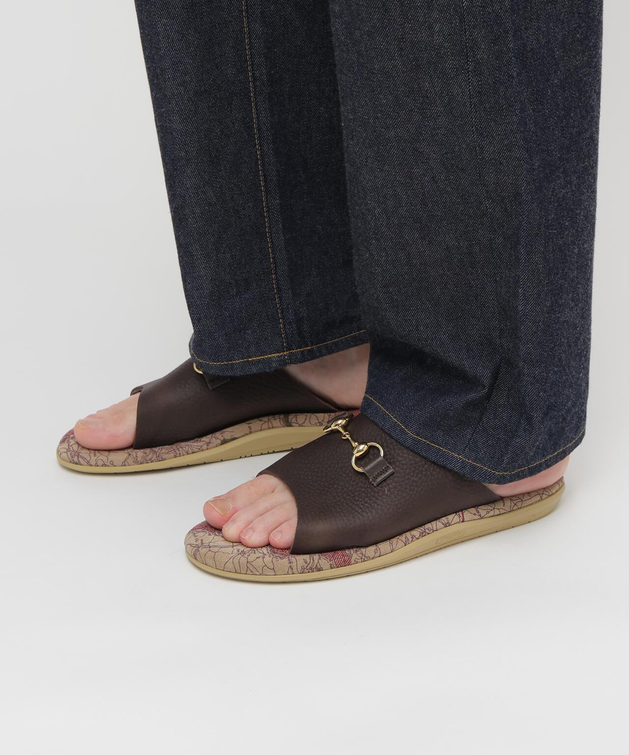 AVIREX×ISLAND SLIPPER MAP PATTERN BIT SLIDE SANDAL