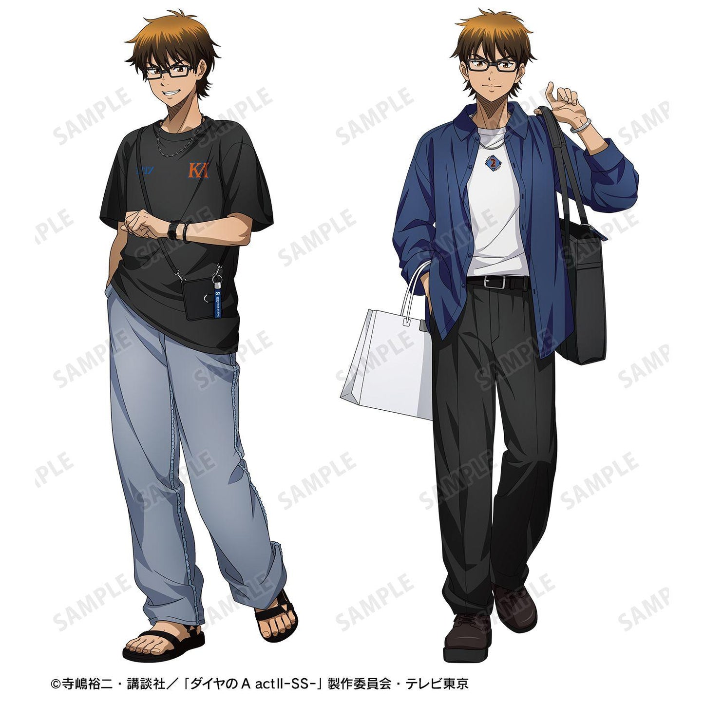 鑽石王牌 actⅡ(鑽石王牌 actⅡ) -Second Season- 御幸一也 私服ver. 著用鑰匙扣 合成皮鑰匙扣