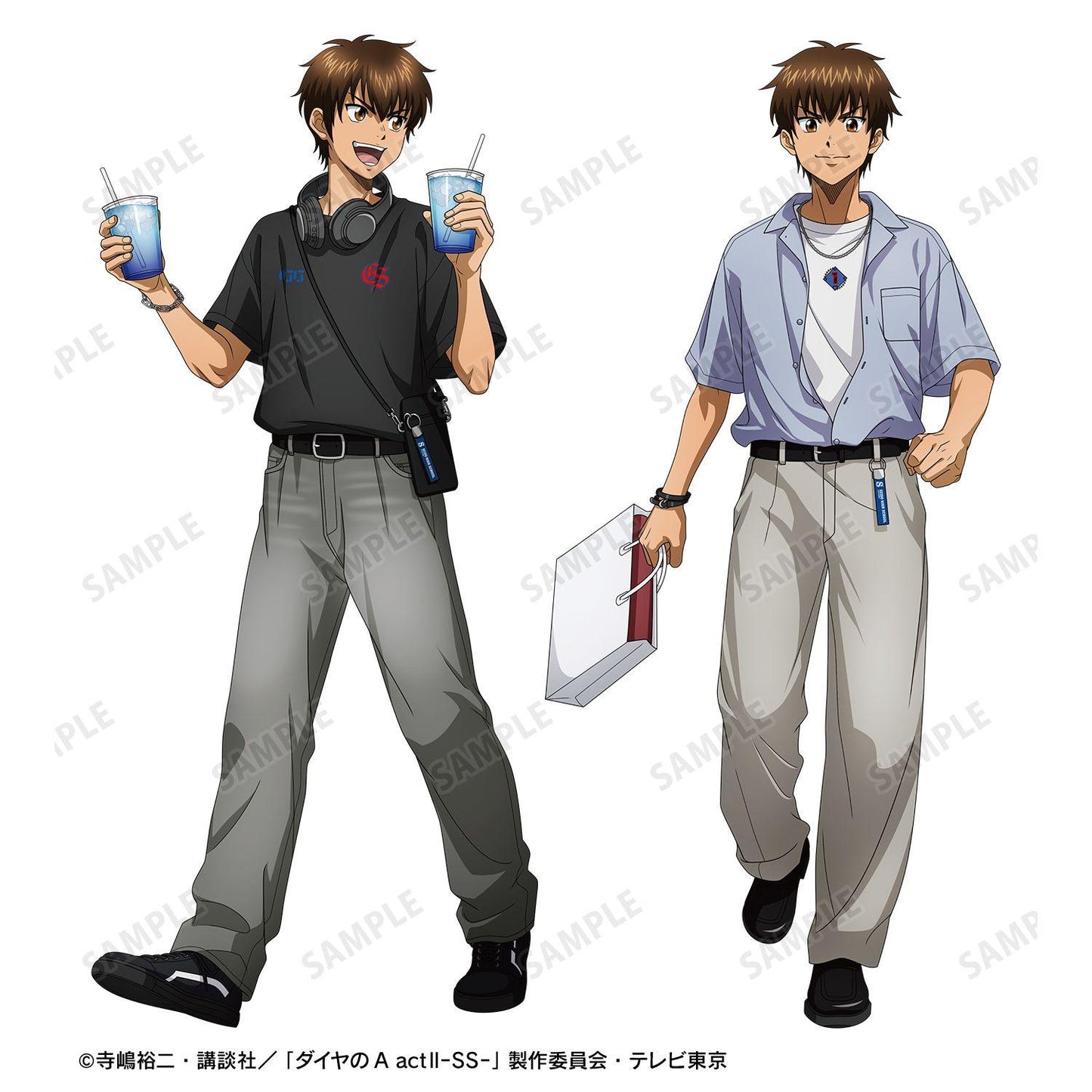 鑽石王牌 actⅡ(鑽石王牌 actⅡ) -Second Season- 澤村榮純 私服ver. 鑰匙扣款 合成皮鑰匙扣