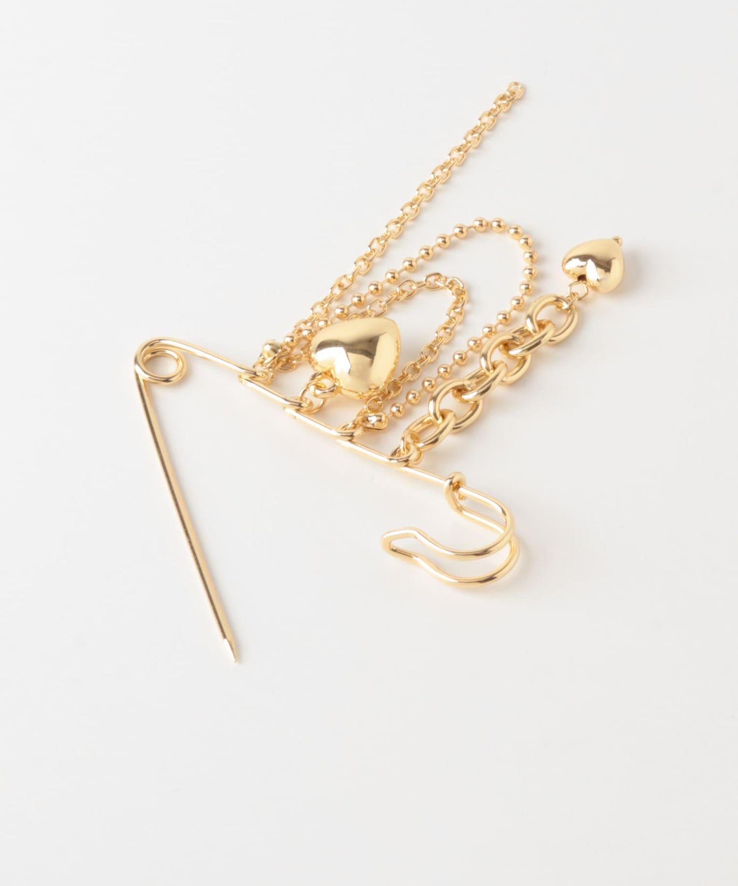 愛心鏈條披肩別針