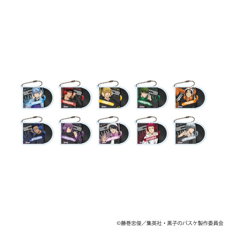 黑子のバスケ(黑子的籃球) 亞克力鑰匙扣08/耳機ver. 完整套裝(全10種)(新繪插畫)