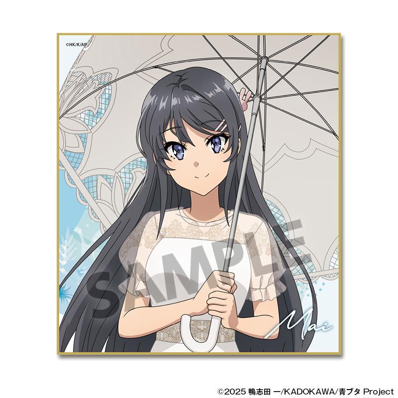 青春ブタ野郎シリーズ(青春豬頭少年系列) 描き下ろし迷你色紙 桜島麻衣 度假ver.