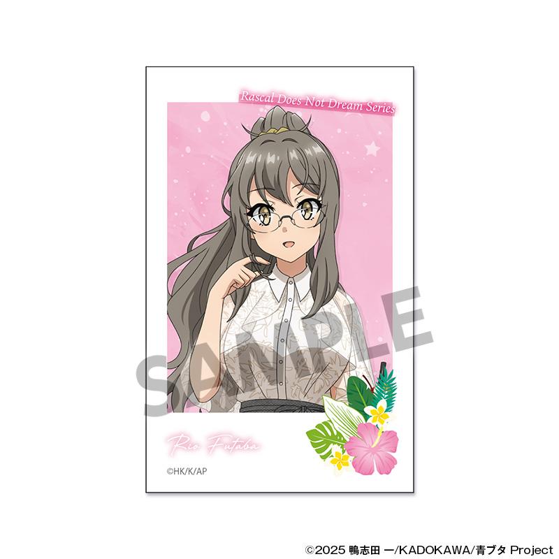 青春ブタ野郎シリーズ(青春豬頭少年系列) 描き下ろしインスタントフォト風ステッカー 雙葉理央 バカンス ver. 貼紙