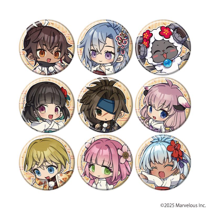 龍の國 ルーンファクトリー(符文工廠) 07/新年ver. 徽章 全9種套裝(官方插畫)