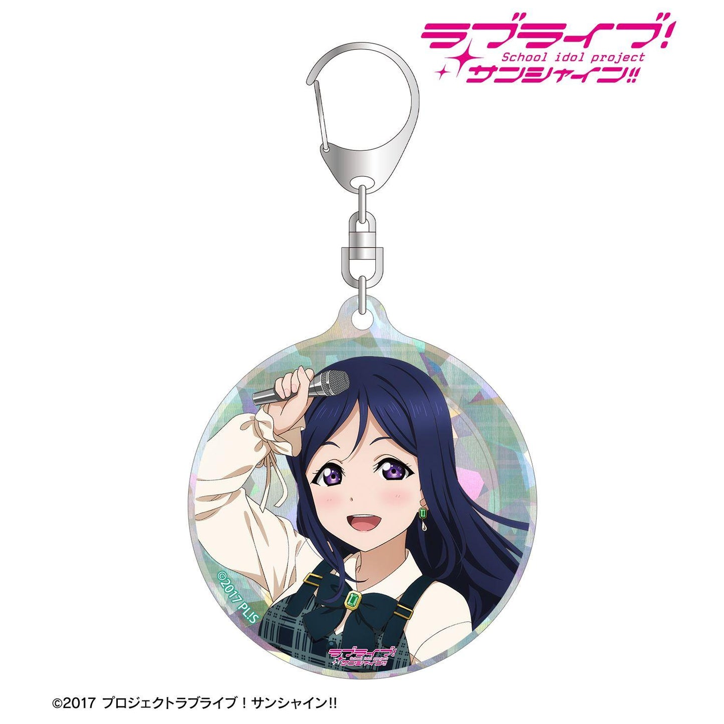 ラブライブ!サンシャイン!!(LoveLive!Sunshine!!) 描き下ろし 松浦果南 格紋連衣裙ver. 全息亞克力鑰匙扣