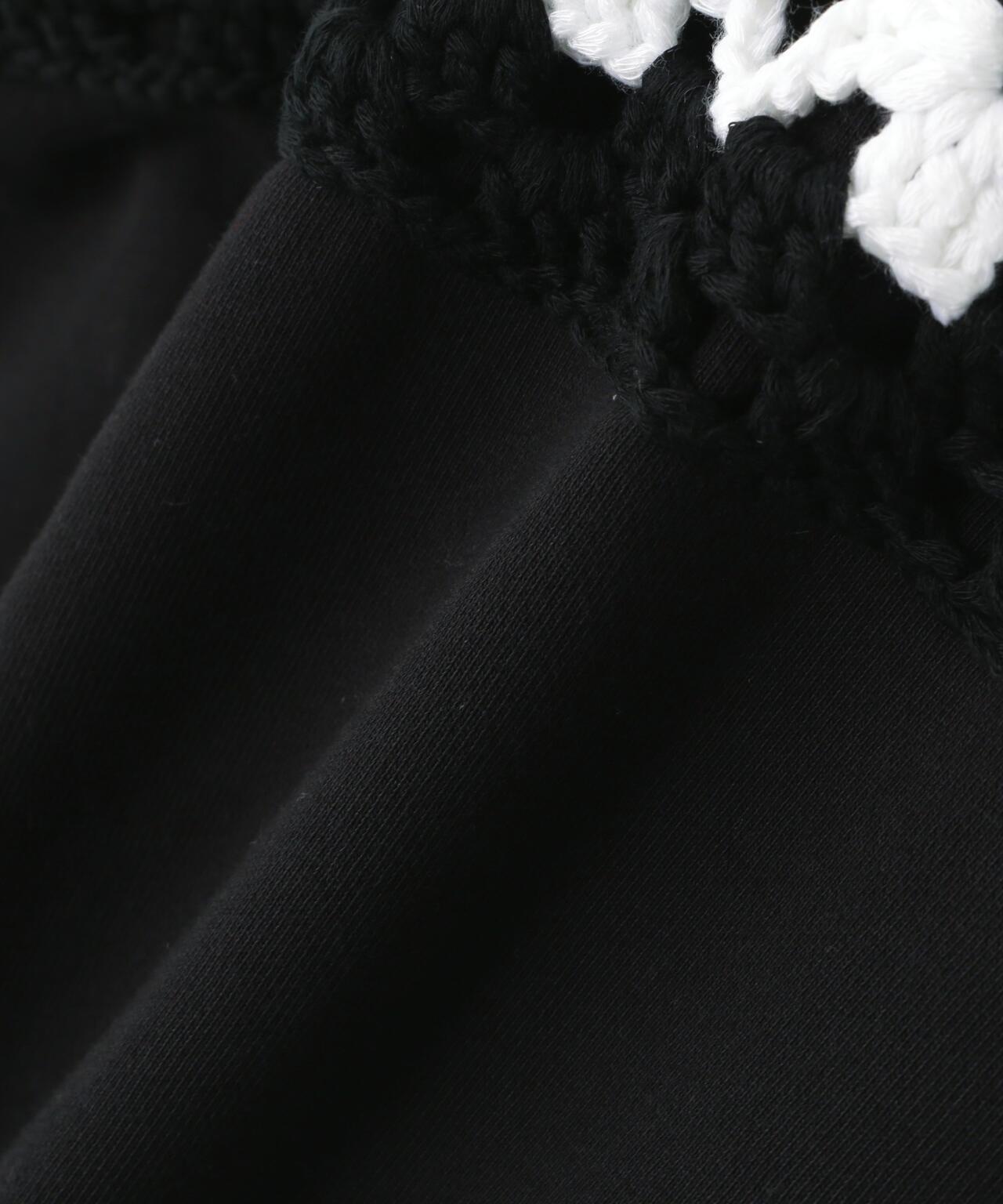DISCOVERED CROCHET SLEEVE SWEAT(UNISEX) 聯名款 鉤針袖衛衣