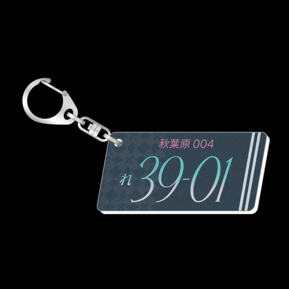 初音ミク GTプロジェクト_レーシングミク 2026 咖啡Ver. 號碼牌風鑰匙扣